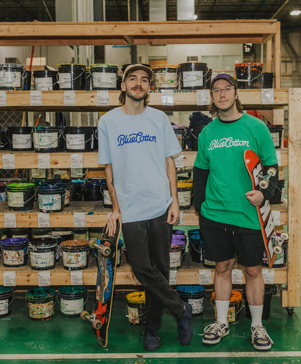 Group shot of two Bluecotton employees